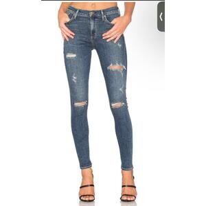 AGOLDE Mid Rise Sophie Distressed Skinny Jeans